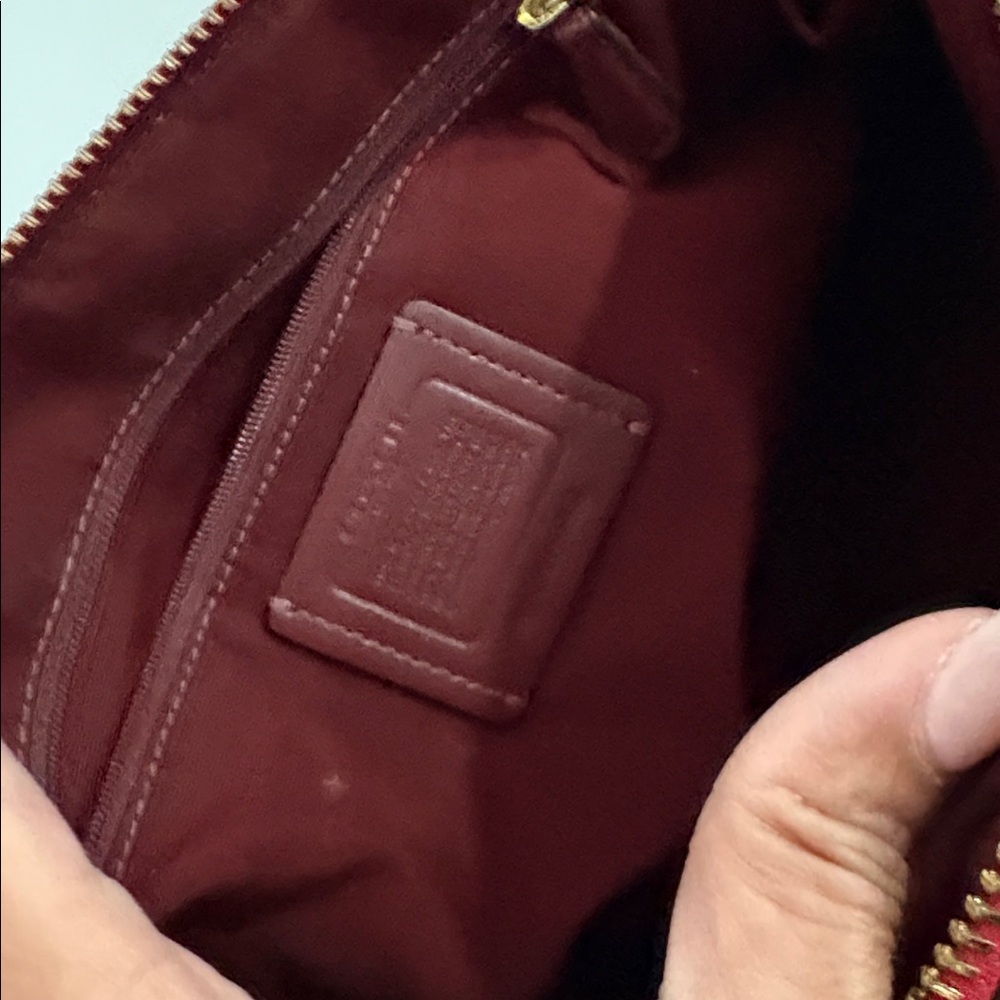 Coach Red Satchel with Gold Details - Picture 8 of 8